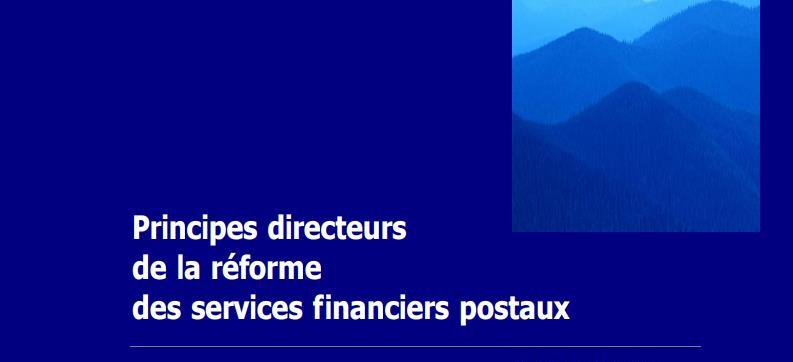 Guiding Principles for the Reform of Postal Financial Services cover of French translation, Principes directeurs de la réforme des services financiers postaux